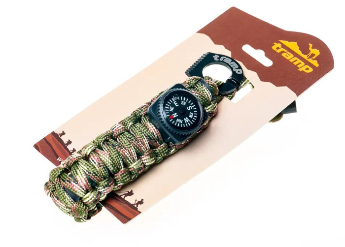 Браслет виживальника Tramp (кресало/кресало, 2м паракорда) камуфляж 