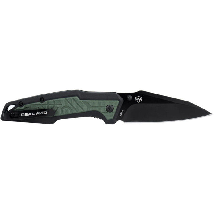 Ніж Real Avid RAV-1, Black Oxide, Nylon black green 