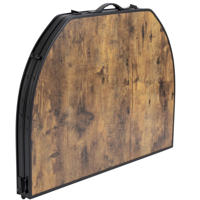 Стіл Bo-Camp Melrose Oval 120x80 cm Black/Wood look (1404220) 
