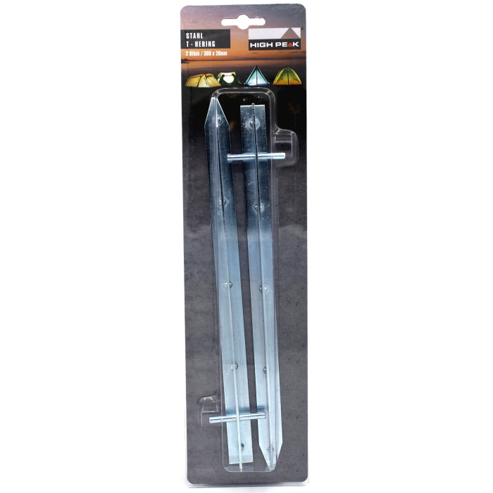 Кілочки High Peak Steel T-Peg 30 см 2 шт.- сріблясті (42211) 