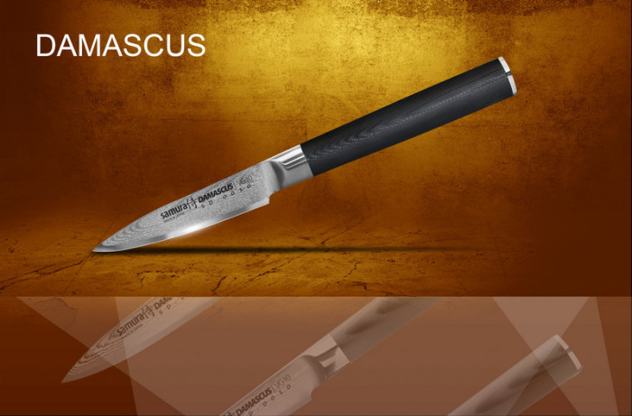 Ніж кухонний Samura Damascus овочевий, 87 мм, SD-0010 