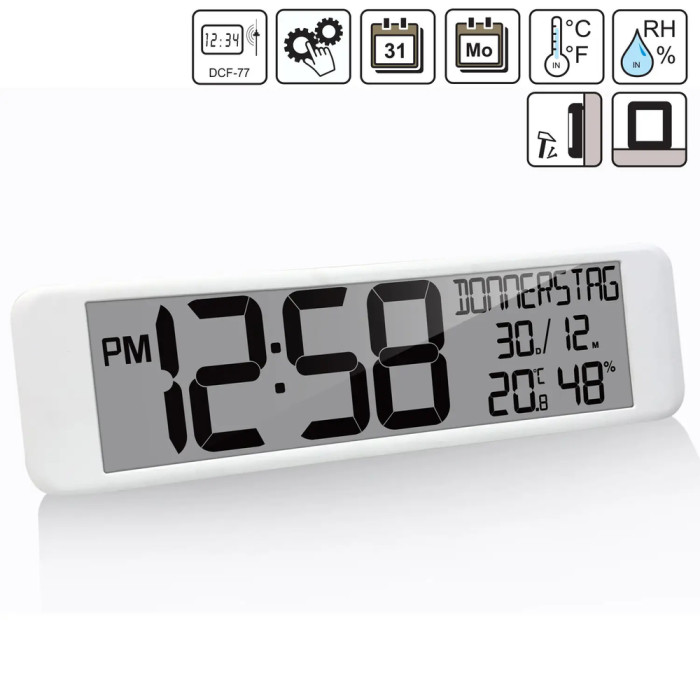 Годинник настінний Technoline WS8120 White (WS8120) 