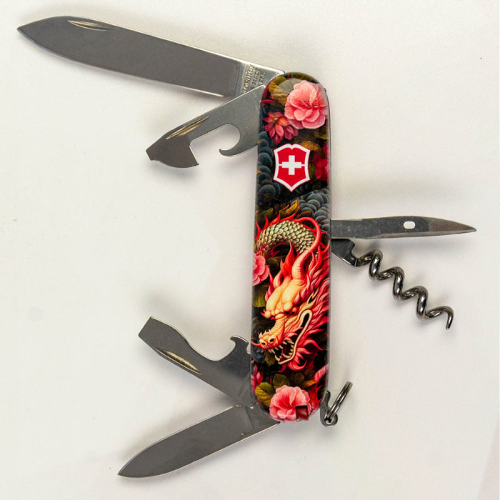 Складаний ніж Victorinox SPARTAN ZODIAC Китайський зелений дракон 1.3603.Z3300p 