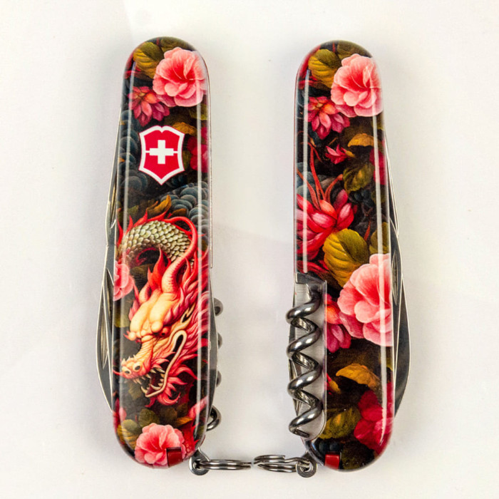 Складаний ніж Victorinox SPARTAN ZODIAC Китайський зелений дракон 1.3603.Z3300p 