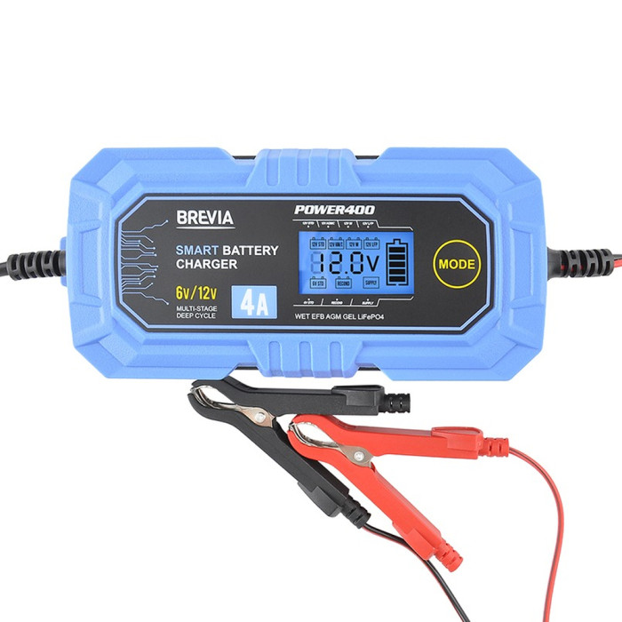 Зарядний пристрій АКБ BREVIA POWER400 4A, 6V/12V, 4-120Ah (20400EP) 