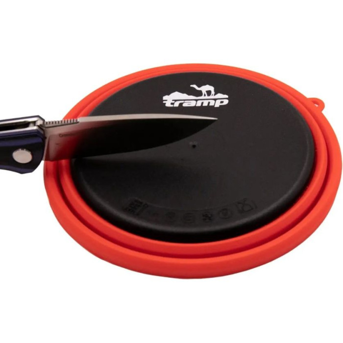 Тарілка силіконова з пластиковим дном 550 мл Tramp UTRC-123, terracota 