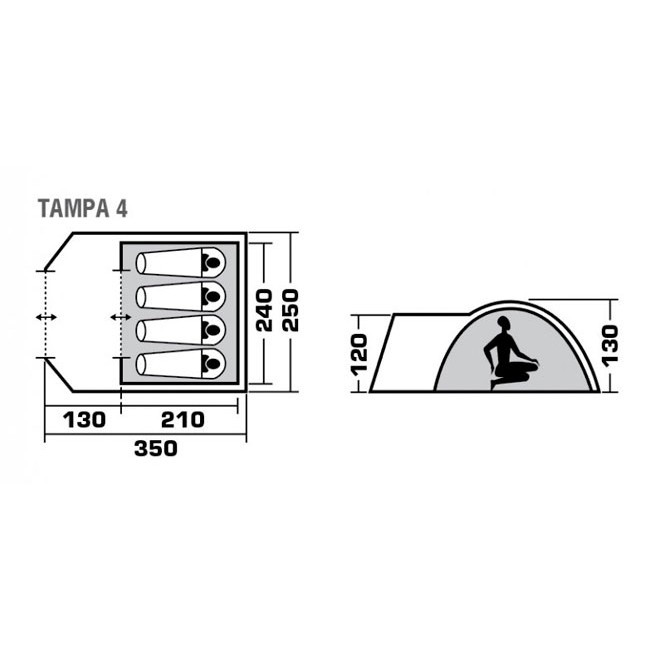 Намет Trek Planet 70115/8 Tampa 4 