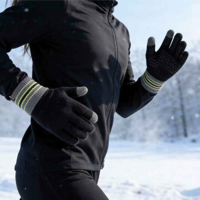 Рукавички водонепроникні Dexshell Ultra Thin Waterproof Running, p-p L, чорно-жовтий