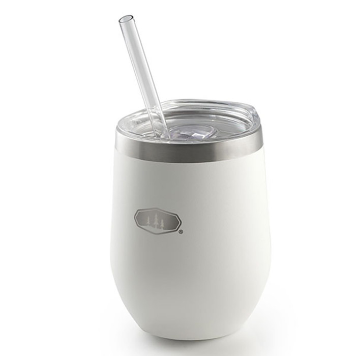 Термогорнятко з трубочкою GSI Outdoors Glacier Stainless Vacuum 12 fl.oz.Tumbler (біле) 