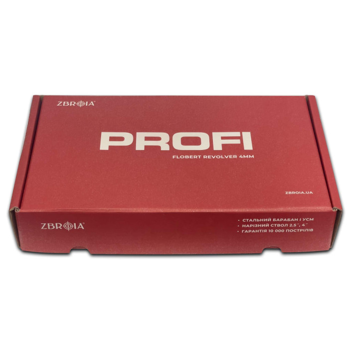 Револьвер Флобера ZBROIA PROFI-4" (чорний / дерево) 