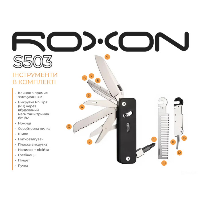 Мультитул Roxon Flex Companion S503G чорний 