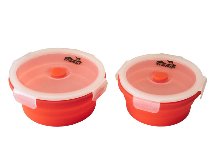 Контейнер TRAMP складаний силіконовий з кришкою защіпкою 800мл UTRC-087 , Помаранчевий 