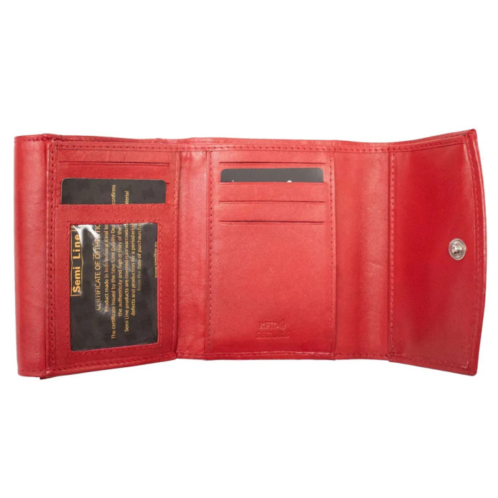 Гаманець жіночий шкіряний Semi Line RFID Red (P8274-2) 