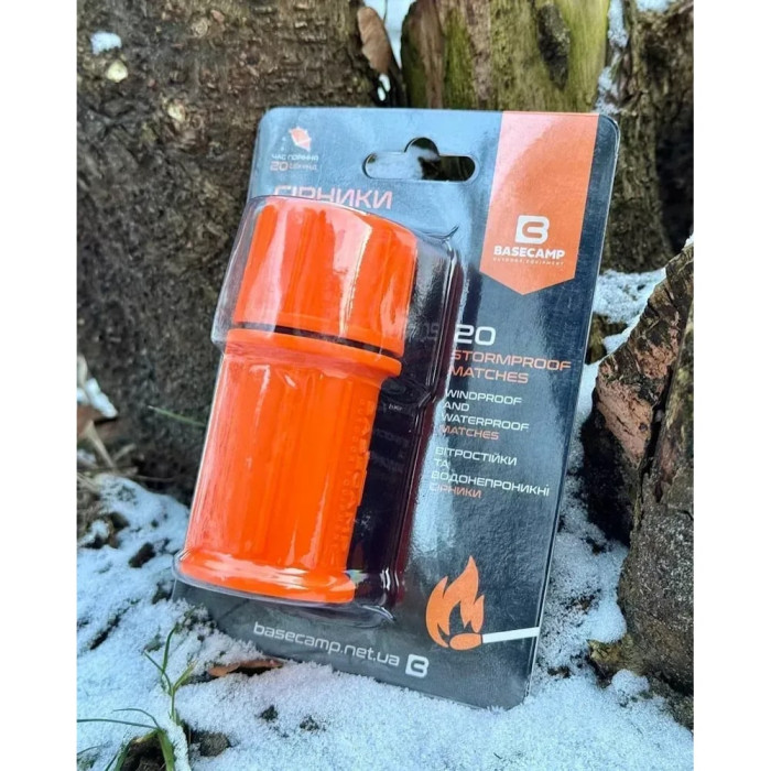 Сірники BaseCamp STOPMPROOF MATCHES, 20 шт (BCP 50400) 