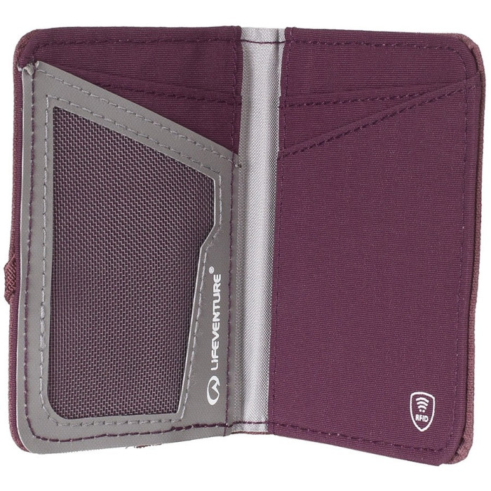 Гаманець RFID Lifeventure Card Wallet, Aubergine 
