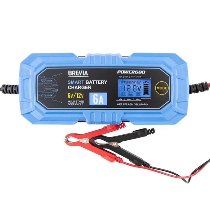 Зарядний пристрій АКБ BREVIA POWER600 6A, 6V/12V, 4-150Ah (20600EP) 