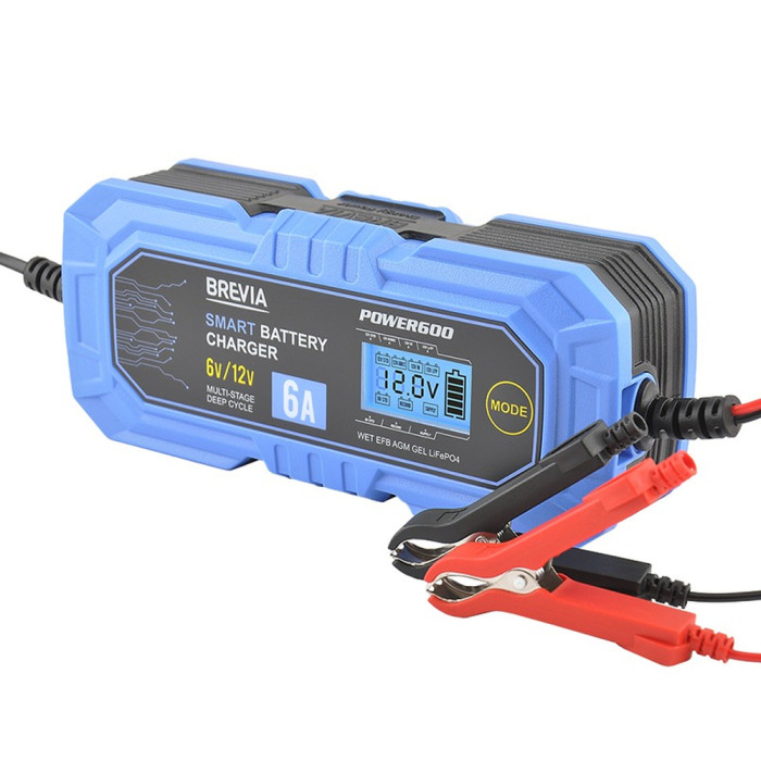 Зарядний пристрій АКБ BREVIA POWER600 6A, 6V/12V, 4-150Ah (20600EP) 