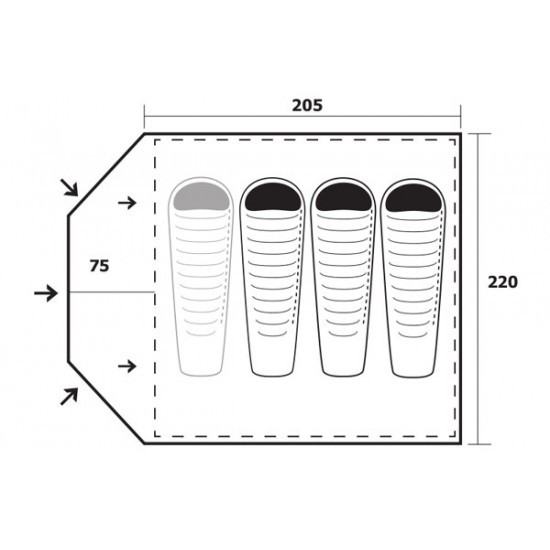 Намет Trimm Pasat Dark-3, зелений 