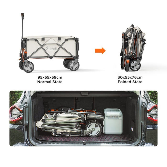 Акумуляторний візок Litheli з двигуном від павербанку (УМБ Litheli Power Bank 20000 mAh, 45 W в комплекті) 