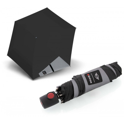 Парасоля Knirps Mini Duomatic Reflective Black Авто / Складана / 6 спиць / D92x24см