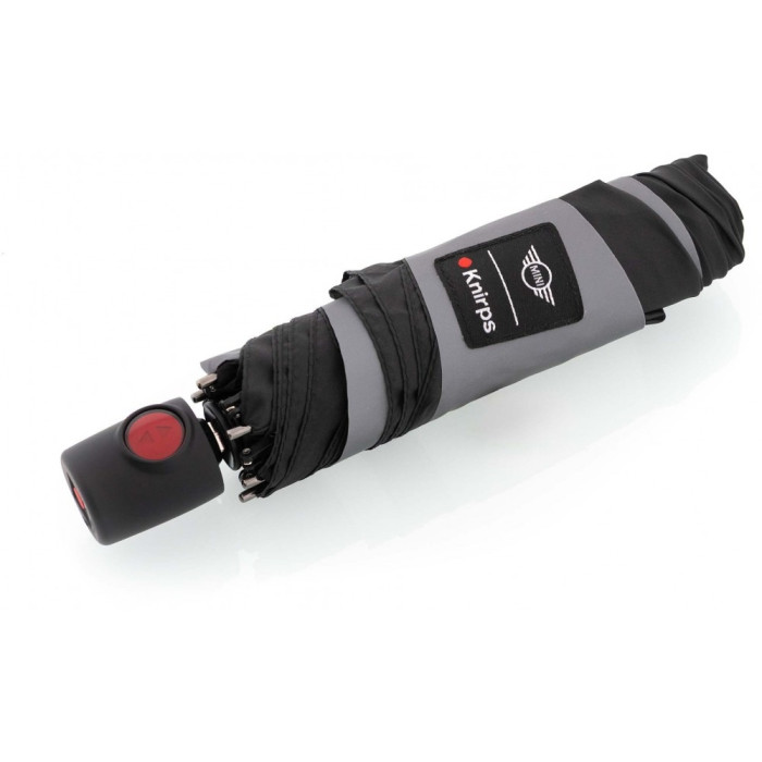 Парасоля Knirps Mini Duomatic Reflective Black Авто / Складана / 6 спиць / D92x24см