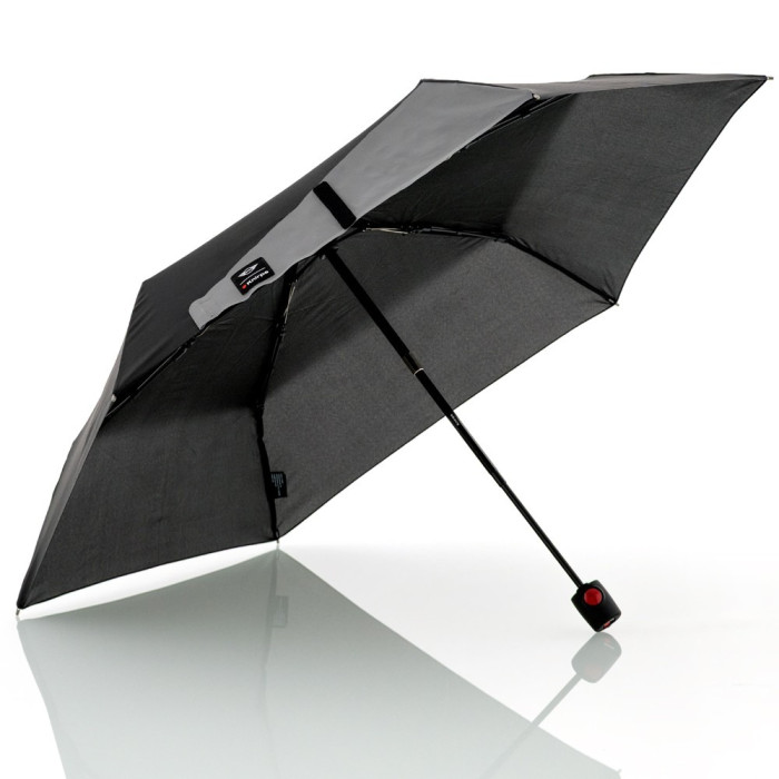 Парасоля Knirps Mini Duomatic Reflective Black Авто / Складана / 6 спиць / D92x24см