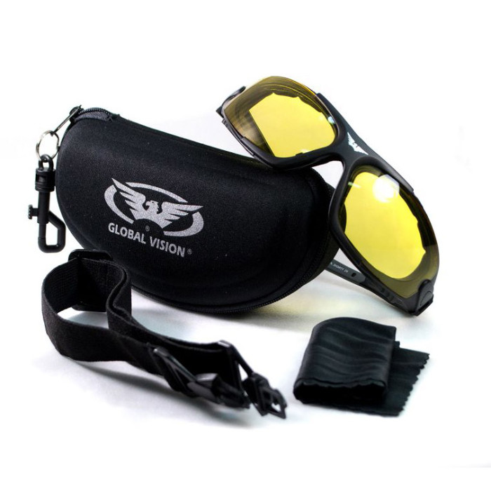 Окуляри Global Vision Shorty Photocromic (yellow) фотохромні Жовті 
