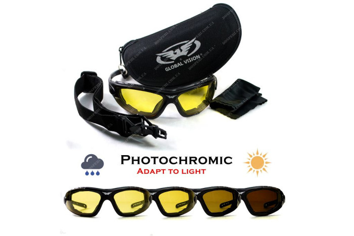 Окуляри Global Vision Shorty Photocromic (yellow) фотохромні Жовті 
