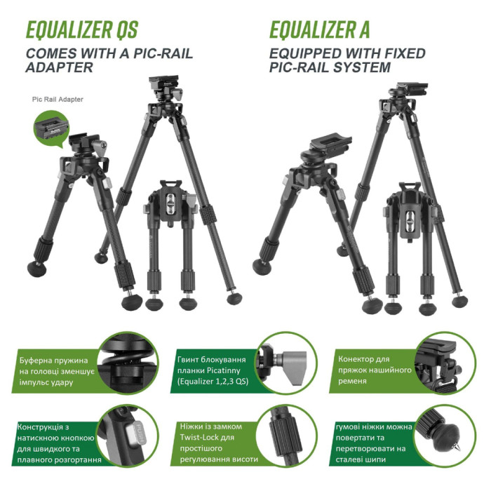 Біпод Vanguard Equalizer 2QS A (Equalizer 2QS A)