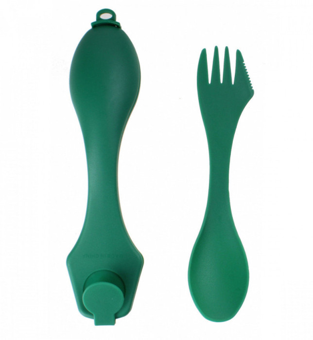 Ложка-виделка в чохлі Summit Quattro Dining Tool (зелений) 