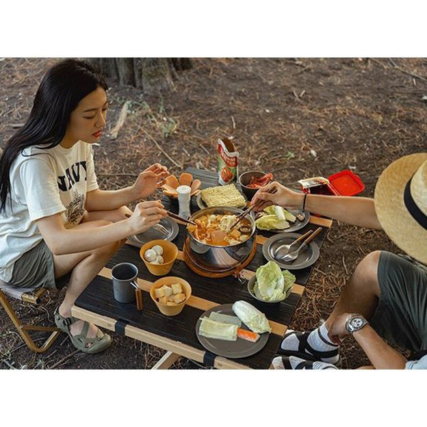 Набір посуду (каструля, казанок, сковорідка,чайник) Naturehike NH22CJ005, нержавіюча сталь 