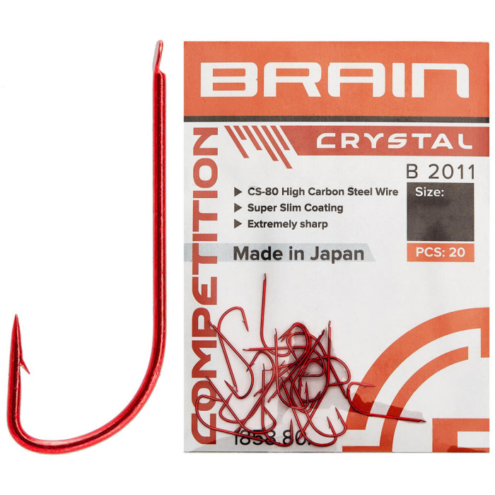 Гачок Brain Crystal B2011 #10 (20 шт/уп) red 