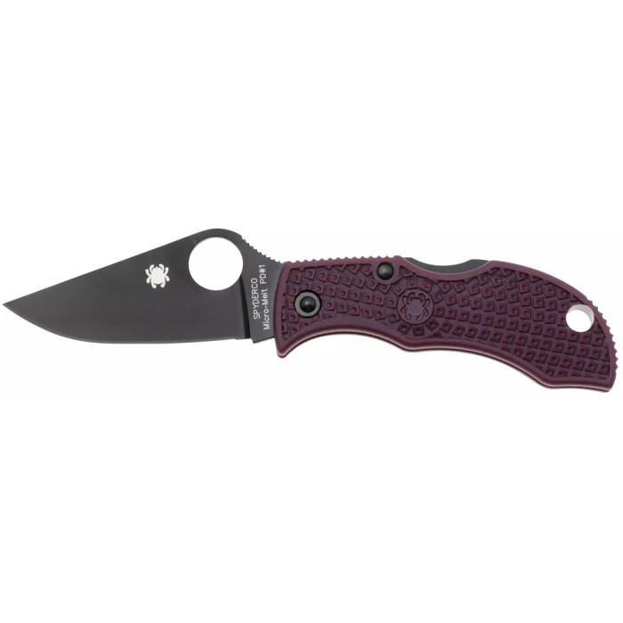 Ніж Spyderco Manbug Black Blade, Micro-Melt PD#1, FRN burgundy 
