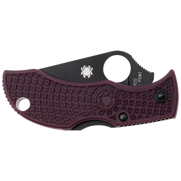 Ніж Spyderco Manbug Black Blade, Micro-Melt PD#1, FRN burgundy 