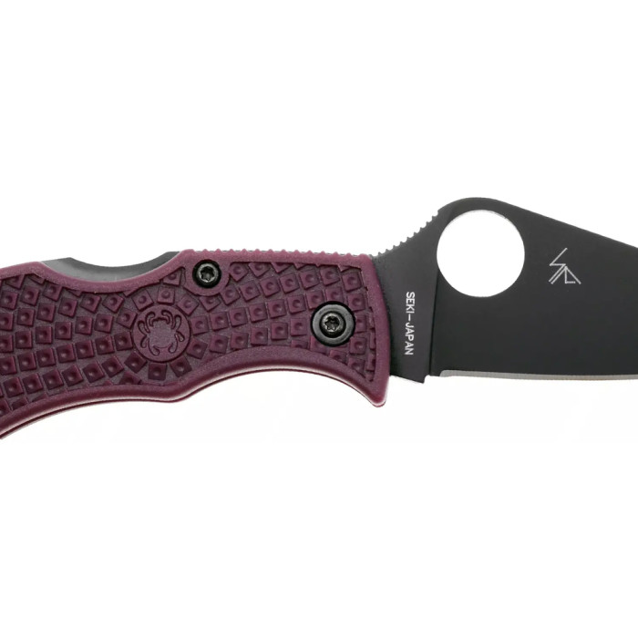 Ніж Spyderco Manbug Black Blade, Micro-Melt PD#1, FRN burgundy 