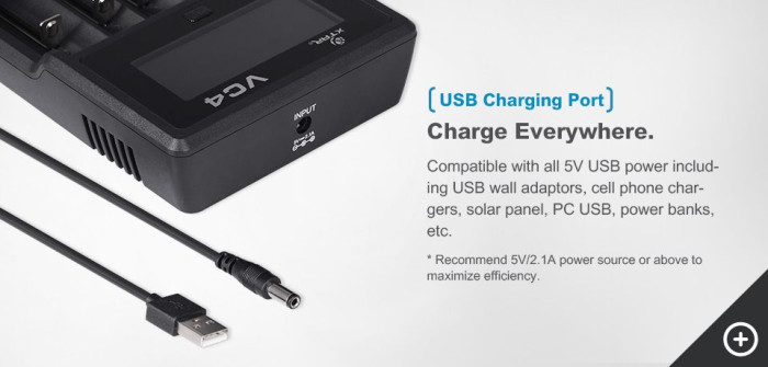 Зарядний пристрій Xtar VC4 для Li-Ion /Ni-MH /Ni-Cd 