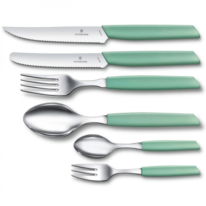 Вилка для закусок, тортів і десертів Victorinox Swiss Modern, Cake Fork, м'ятний 
