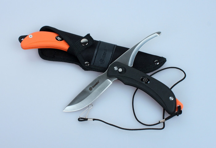 Ніж Ganzo G802, чорний, у дерев'яній коробці 