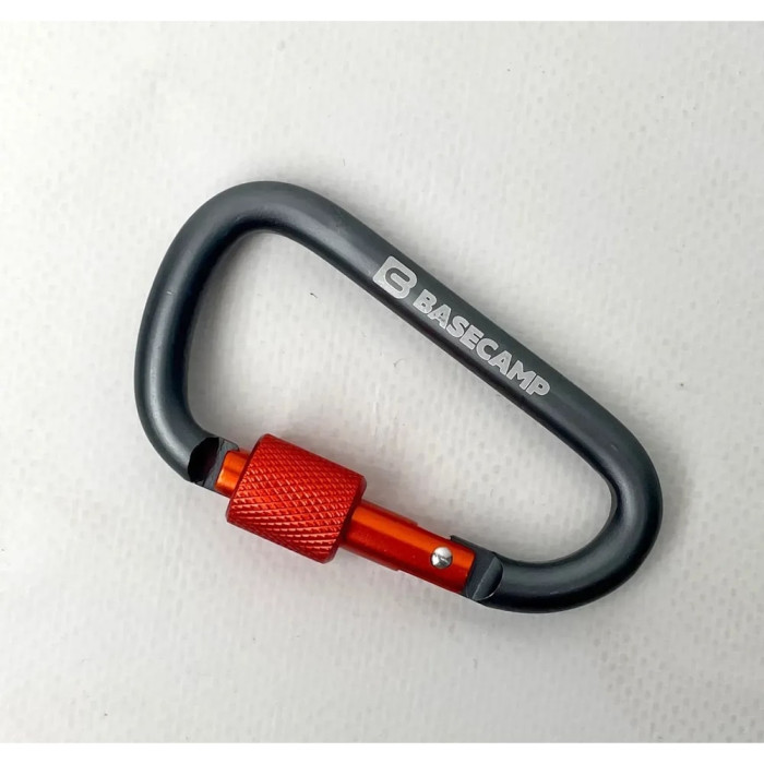 Карабін алюмінієвий сервісний Base Camp Delta 8 Screw Set, Grey (BCP 61116) 