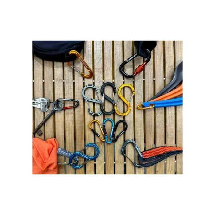 Карабін алюмінієвий сервісний Base Camp Delta 8 Screw Set, Grey (BCP 61116) 