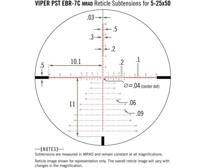 Приціл оптичний Vortex Viper PST Gen II 5-25x50 FFP EBR-7C MRAD (PST-5259) 
