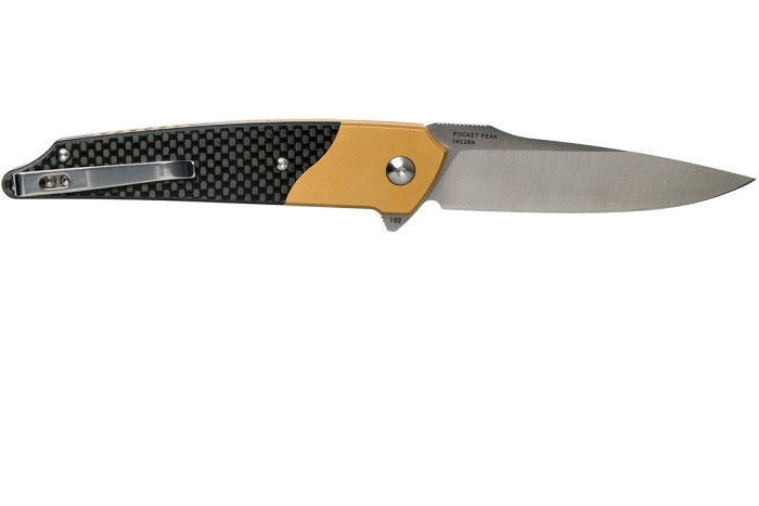 Ніж Amare Knives Pocket Peak Folder, Золотий 