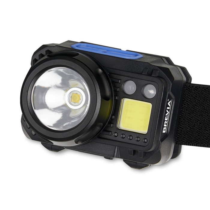Ліхтар налобний BREVIA 500Lm, 3W CREE XPG + COB, 1200mAh/3xAAA, Sensor White/Red (14350ERBX1) 