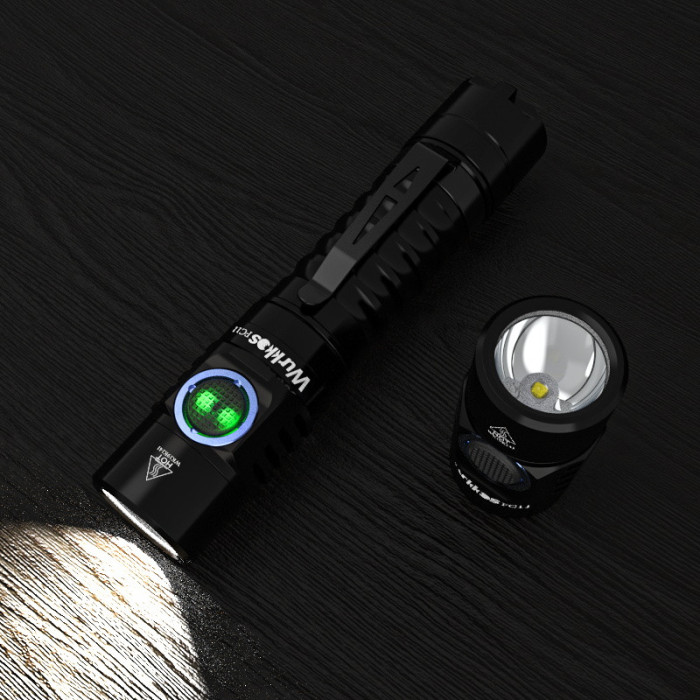 Ліхтар Wurkkos FC11 USB-C Rechargeable 18650 LED LH351D 90 CRI, чорний (відновлений/ ремонт зʼєднання плати) 