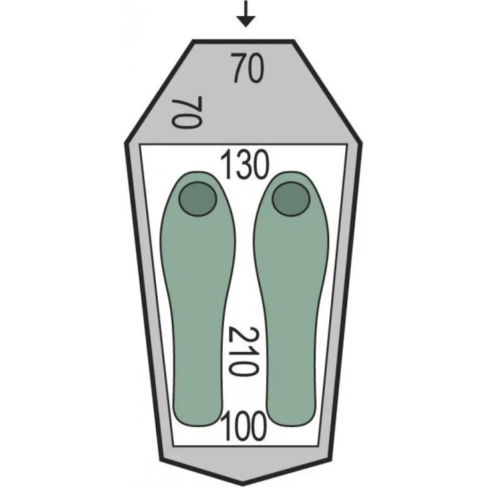 Намет двомісний Pinguin Arris 2, Green (PNG 105.Green) 