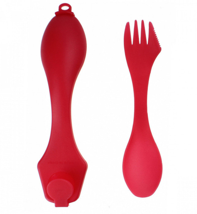 Ложка-виделка в чохлі Summit Quattro Dining Tool (червоний) 
