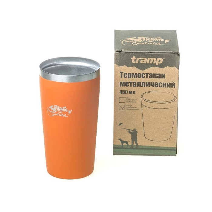 Термостакан металевий (450мл) оранж Tramp TRC-102 