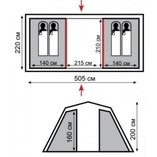 Намет Tramp Brest 4 v2, TRT-082 