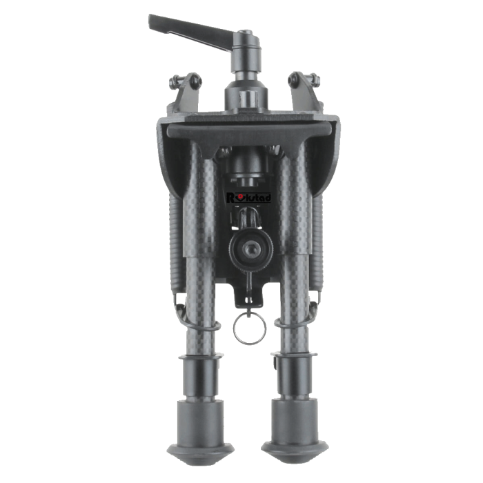 Сошки Vector Optics 155-230 мм на антабку. Карбонове волокно, підпружинені з ричагом 