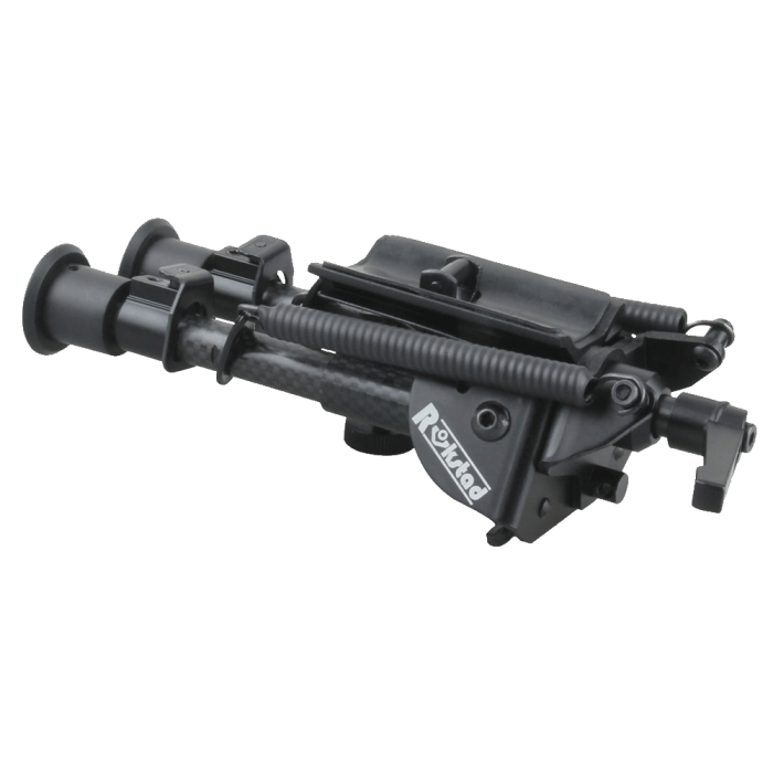 Сошки Vector Optics 155-230 мм на антабку. Карбонове волокно, підпружинені з ричагом 